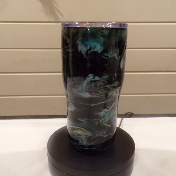 Black Ghost Resin Tumbler, Coffee Drinkware Gift for Him or Her, Travel Mug - Picture 3 of 9